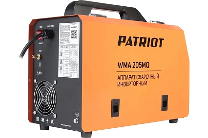 Сварочный инверторный полуавтомат Patriot WMA 205MQ MIG/MAG/MMA, полуавтоматическая сварка в среде 605302155