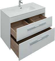 Мебель для ванной Aquanet Августа 100 см, 2 ящика, белый