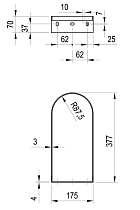 Консоль для раковины Ravak Yard X01781 черный