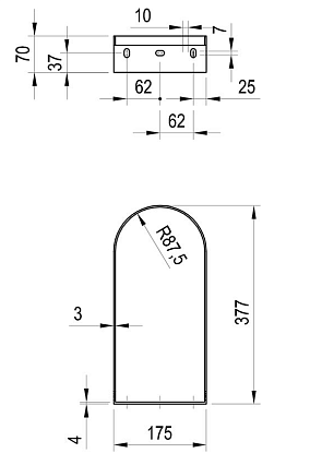 Консоль для раковины Ravak Yard X01781 черный