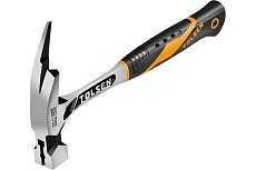 Молоток кровельщика TOLSEN Industrial 600 г, цельнометаллический, магнит, фиберглас. рукоятка GRIPro 25172