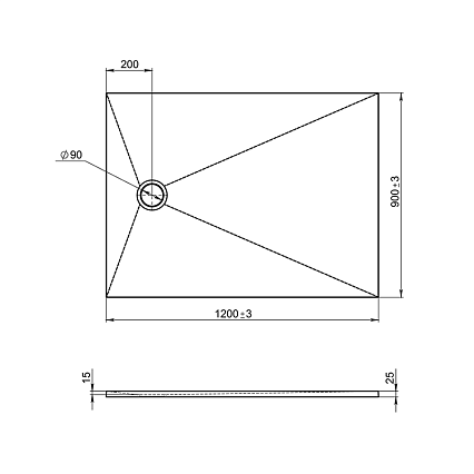 Поддон для душа Jacob Delafon Tolbiac 120x90 E6D332RU-NGM черный матовый