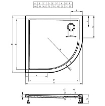 Поддон для душа Riho Davos 279 80x80