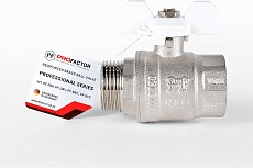 Шаровой кран PROFACTOR PF STANDARD ручка бабочка, в/н 1 дюйм PF FBV 305