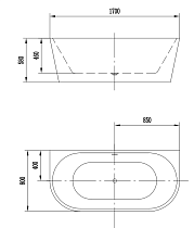 Акриловая ванна Art&Max AM-206-1700-800 170x80