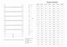 Полотенцесушитель водяной Двин Bubble2 1&quot;-1/2&quot; 53x80 белый