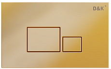Кнопка смыва D&K Quadro DB1519003 матовое золото