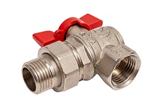 Шаровой кран Valfex PREMIUM для воды, угловой, с американкой, 1/2&quot; ВР/НР, бабочка VF.269.NB1.012.PREMIUM
