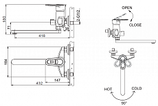 Смеситель универсальный Bravat Loop F6124182CP-02L-RUS хром