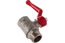 Шаровой кран для воды Valfex OPTIMA 1/2&quot; ВР/НР рычаг, никелированная латунь VF.215.NLR1.012.Bir