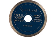 Диск алмазный сплошной (115х22,2 мм) CERAMICS MARBLE Solga Diamant 15700115