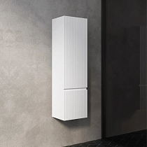 Шкаф пенал AQUAme S1 33 см белый глянец AQM9001WH