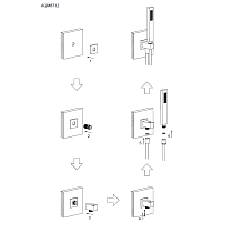 Душевой гарнитур AQUAme AQM8712CR хром