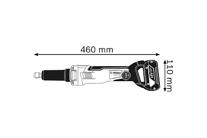 Аккумуляторная прямая шлифмашина Bosch GGS 18V-23 PLC 0601229200