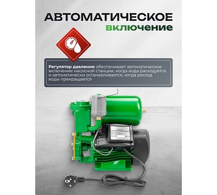 Насос самовсасывающий Rockforce (230В, 50Гц, 250Вт, 30л/мин) (обмотка AL) RF-PS170 ALU(61205)