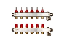 Коллекторы Danfoss SSM-6F с расходомерами 6 контуров 088U0756
