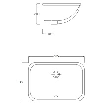 Раковина ArtCeram Washbasins Nettuno NTL001 01 00 56 см белый