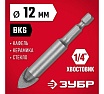 Сверло по стеклу и кафелю Зубр 2-х резцовый, 12 мм, шестигранный хвостовик 29840-12