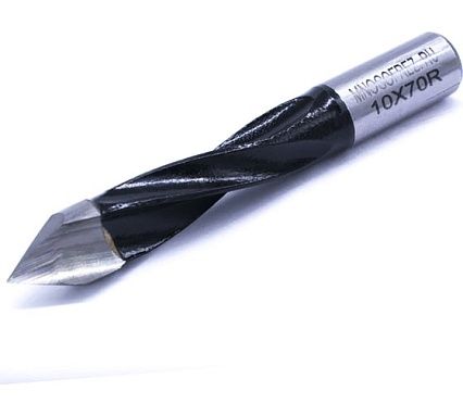 Сверло присадочное сквозное усиленное KJ2-V80207R (10х70 мм; хв-к 10 мм; правое вращение) МНОГОФРЕЗ 6632