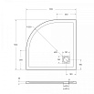 Поддон для душа BelBagno TRAY-MR-UNO-R-90-550-35-NERO-NO 90x90 черный, накладка черный