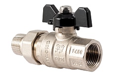Шаровой кран PROFACTOR с полусгоном PF STRONG ручка бабочка в/н 1/2 дюйма PF UBV 278