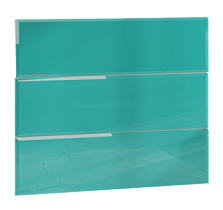 Фасад напольной тумбы Marka One Mix 100 см для 3 ящ, стекло, бирюзовый
