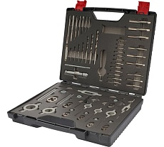 Набор метчиков и плашек H-Tools M3-M12 HSS-G 52пр 491060HT