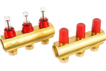Коллекторы Danfoss FHF-3F с расходомерами для 3 контура 088U0523
