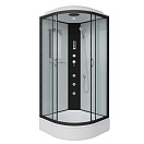 Душевая кабина Niagara NG 6703-14F 80x80 стекло прозрачное, черный профиль, пульт управления, гидромассаж