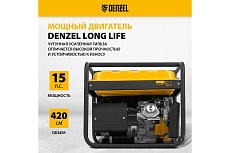 Бензиновый генератор Denzel PS 55 EA, 5,5 кВт, 230В, 25л 946874