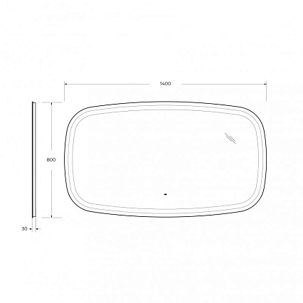 Зеркало Cezares Molveno 140x80 см с подсветкой, датчиком движения CZR-SPC-MOLVENO-1400-800-MOV