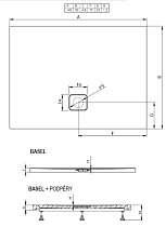Поддон для душа Riho Basel 418 140x90 черный глянец