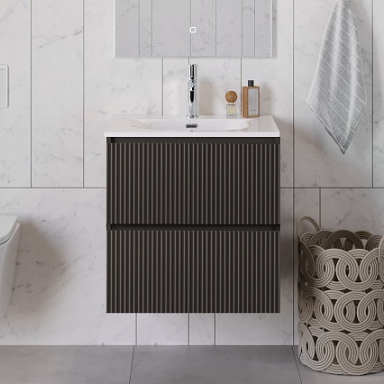 Мебель для ванной BelBagno Uno 60 см Темно-серый матовый