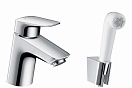 Смеситель для раковины Hansgrohe Logis 71290000 с гигиен. душем