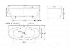 Акриловая ванна BelBagno BB83-1700 170x80