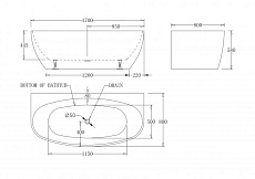 Акриловая ванна BelBagno BB83-1700 170x80