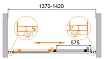 Душевая дверь Cezares MOLVENO-BF-1-140-C-BORO-IV 140x195, прозрачная, брашированное золото