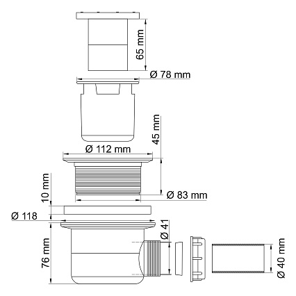 Сифон для поддона WasserKRAFT D454