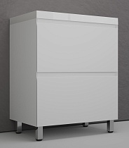 Тумба с раковиной Style Line Манхэттен 70 см напольная, белый матовый