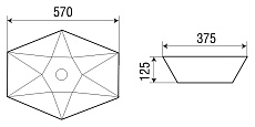 Раковина WeltWasser ELBACH 1138 57 см, 10000004585 белый глянцевый