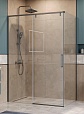 Душевой уголок BelBagno SOFT_CLOSE-1-AH-1-130/100-C-GM 130x100 прозрачный, оружейная сталь
