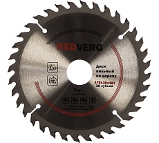 Диск пильный по дереву твердосплавный (170х30/20/16 мм; 36 зубьев) Redverg 6621215