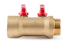 Коллектор с шаровыми кранами PROFACTOR в/н 1&quot; х 2 вых 16 цанга PF MVP 267.2
