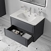 Тумба с раковиной Iddis Oxford Neo 80 см темно-серый матовый OXN80D0i95K