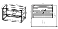 Тумба с раковиной Vincea Mia 90 см (под раковину VBS-13990) V.Oak