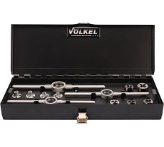 Набор плашек VOLKEL М3-М12 DINEN22568 HSS-G 19 предметов V49599