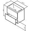 Мебель для ванной Am.Pm Gem 60 см подвесная 2 ящика графит матовый