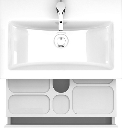 Мебель для ванной Velvex Klaufs 90 см подвесная, 2 ящика черный матовый/дерево шатанэ