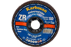 Круг лепестковый торцевой, угловой, цирконат 65% 125х22.2 мм, P-120 ABRAFORM AF-FLAP-CN-125-P120-ZR65