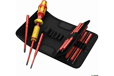 Набор с динамометрической отверткой WERA Kraftform Kompakt VDE 15 extra slim 1, 1,2-3 Нм, 15 предметов WE-059291